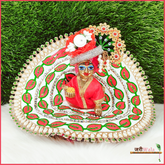 Cotton Thread Moti Work Red Poshak